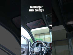 Topographic Interior Sun Visor Overlays - 2024+ Ranger Raptor (with Homelink)