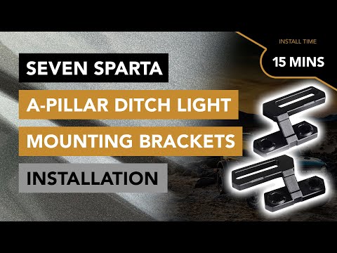 Seven Sparta Dual A-Pillar Ditch Light Mounting Brackets - 2021+ Bronco