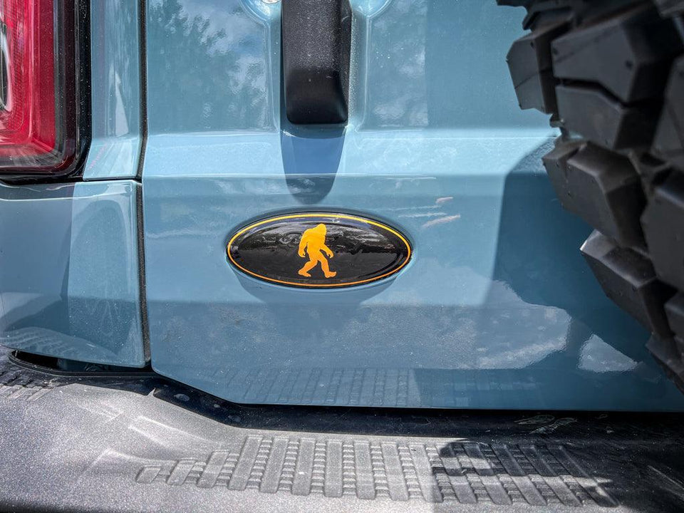 Printed Series Ford Bronco Rear Oval Emblem Overlays (Full Print) - 2021-2024 Bronco / Bronco Sport - StickerFab