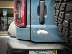 Printed Series Ford Bronco Rear Oval Emblem Overlays (Full Print) - 2021-2024 Bronco / Bronco Sport - StickerFab