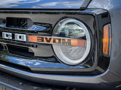 Printed Series Signature DRL Bar Overlays - 2021+ Bronco (Signature Headlights) - StickerFab