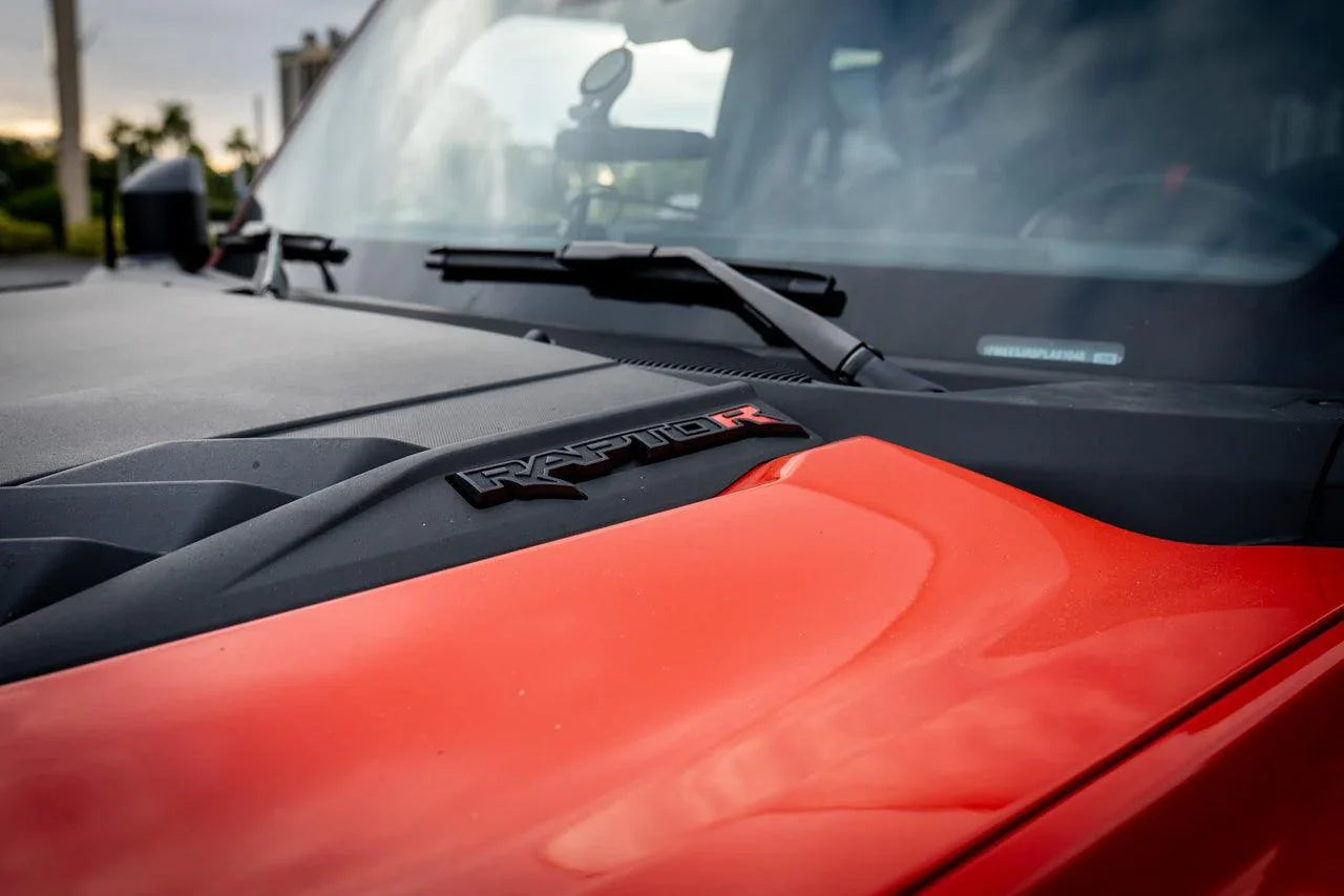 Bronco Raptor R Logo 2022+ Bronco Raptor R Inlay for Hood Emblems | StickerFab