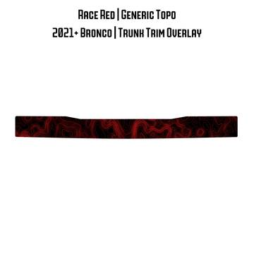 Topo Trunk Trim Overlay / Protector - 2021+ Bronco