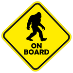 Sasquatch / Bigfoot On Board Sticker 5" - Universal - StickerFab