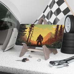 Sasquatch Exploration Vehicle Vanity Plate - StickerFab