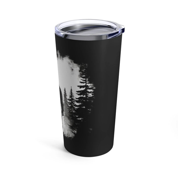 Sasquatch with American Flag Awesome Tumbler 20oz - StickerFab