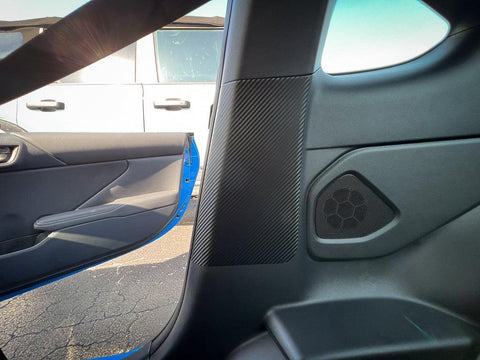 Seatbelt Trim Protector 3D Carbon Overlays - 2022 BRZ / GR86 - StickerFab