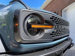 Smoked Sidemarker Overlays (Front and Rear) - 2021+ Bronco (w/ LED Taillights) - StickerFab