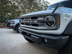 Smoked Signature Style Light Bar Overlays - 2021+ Bronco (Standard Headlights) - StickerFab