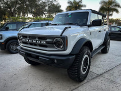 Smoked Signature Style Light Bar Overlays - 2021+ Bronco (Standard Headlights) - StickerFab