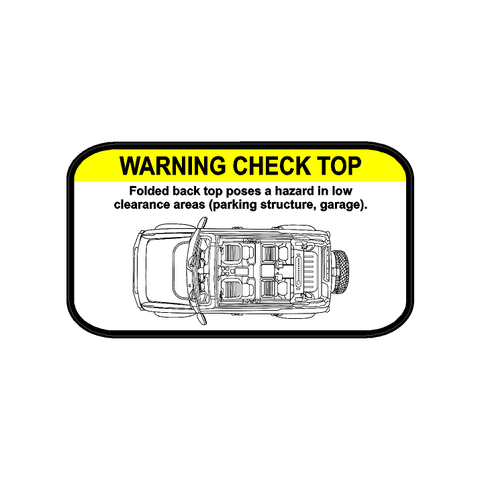 Soft Top Warning Labels - 2021+ Bronco - StickerFab