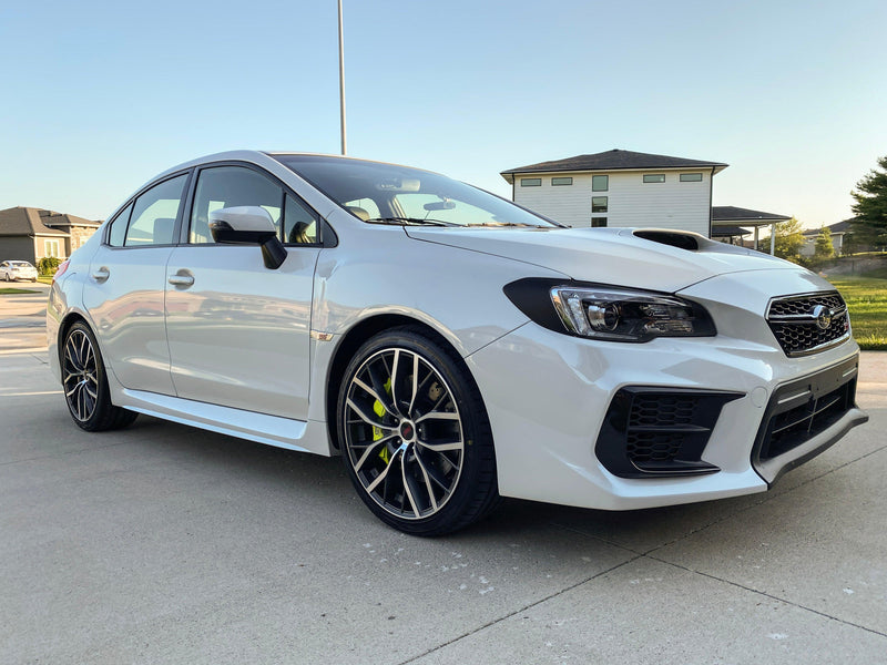 Special Edition Dark Smoke Carbon Fiber Headlight Overlays - 2015-2020 WRX / STI - StickerFab