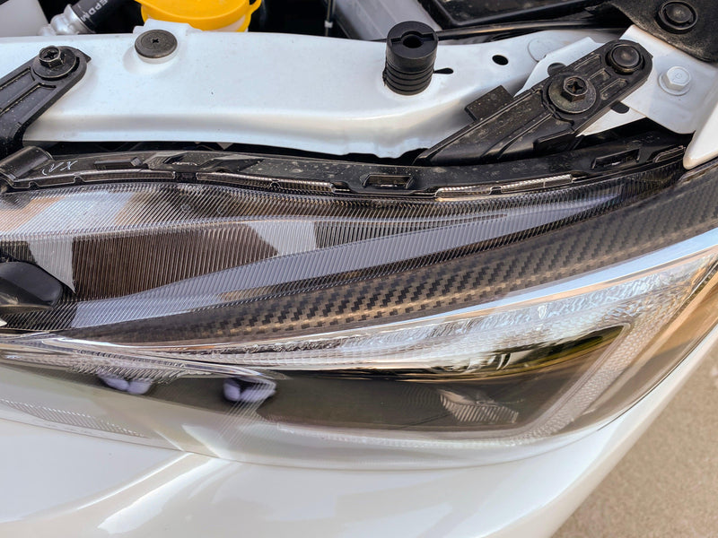 Special Edition Dark Smoke Carbon Fiber Headlight Overlays - 2015-2020 WRX / STI - StickerFab