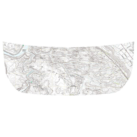 Stealth Clear Moab Topographic Map Hood Overlay - 2021+ Bronco - StickerFab
