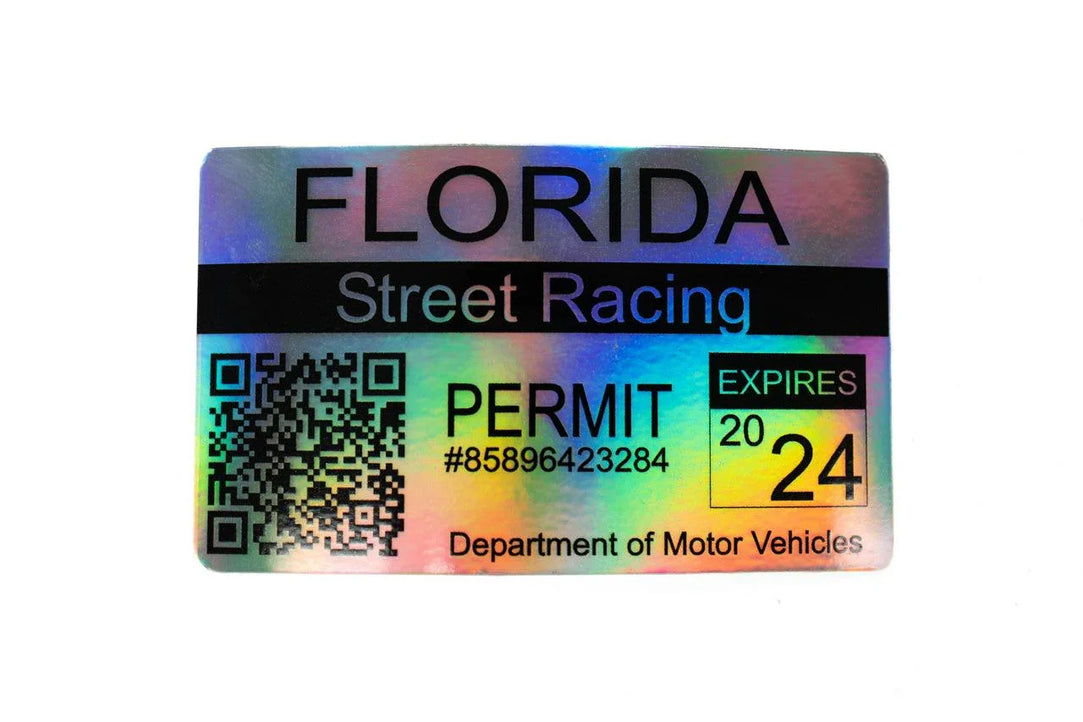 Street Racing Permit Sticker 3.5" - All States - StickerFab