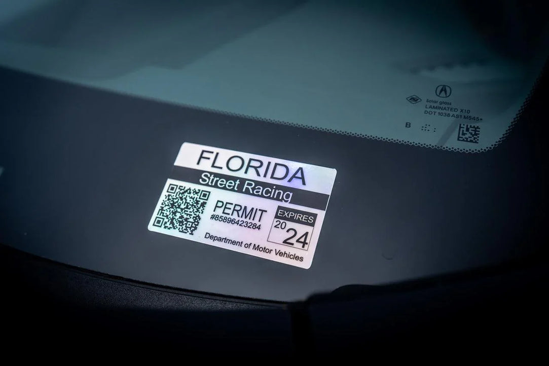 Street Racing Permit Sticker 3.5" - All States - StickerFab