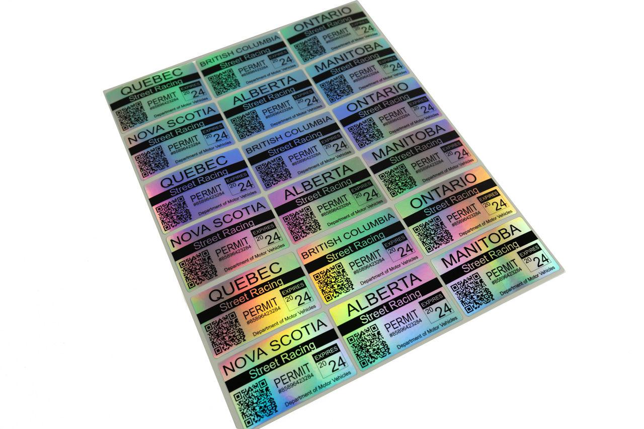 Sway Peel Off Stickers - Silver Holographic