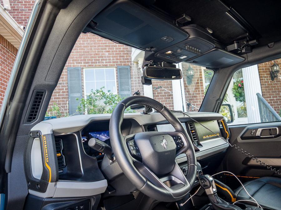 Sun Visor Warning Overlays - 2021+ Bronco / 2024+ Ranger Raptor - StickerFab