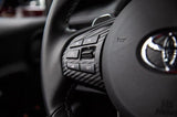 "Supra" Steering Wheel Trim Overlays (Full Set) - 2020+ Supra - StickerFab