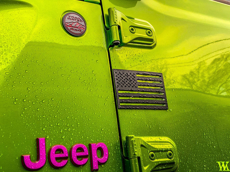 USA 3M Adhesive-Backed American Flag - Small (Two-Pack, Plastic) - Universal