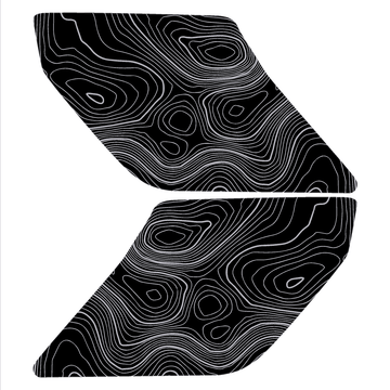 Topo Interior Sun Visor Overlays (Printed Series) - 2021+ Bronco (with Homelink) - StickerFab
