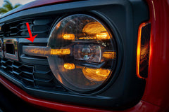 Topo Shortie Style Light Bar Overlays (Printed Series) - 2021+ Bronco (Standard Headlights) - StickerFab