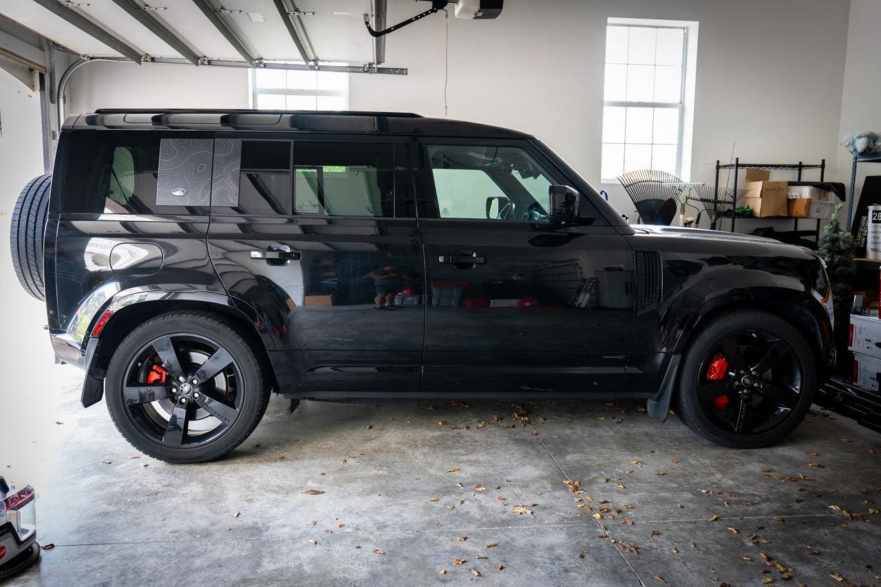 2020+ Defender 110 / 130 Topo Side Window Panel Overlay | StickerFab