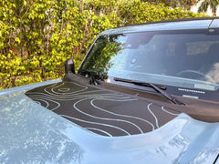 Topographic Map Hood Overlay - 2021+ Bronco - StickerFab