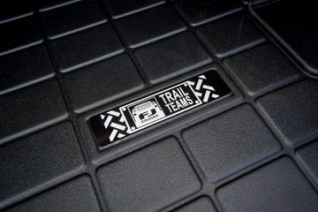 Toyota FJ Cruiser "Trail Teams" Weathertech Floor Mat Logo (Etched Metal) - Universal - StickerFab