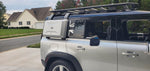 Union Jack Side Window Panel Overlay (Matte Black) - 2020+ Land Rover Defender 110 - StickerFab