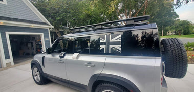 Bison Autodesign Gloss Black Union Jack Sump Guard – 5mm Aluminium For Land Rover Defender 90/110
