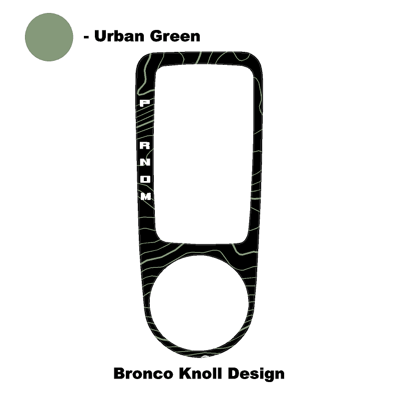 Topo Automatic Shifter Overlay (Printed Series) - 2021+ Bronco Automatic - StickerFab