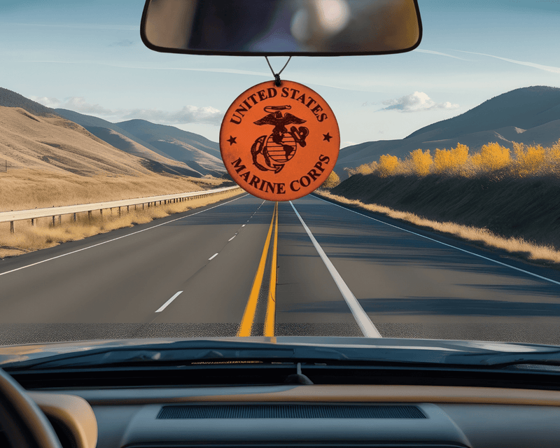 US Marine Corps Leather Car Freshener