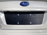 V2 License Plate Panel Black Out Overlay - 2015-2020 Subaru WRX / STI - StickerFab