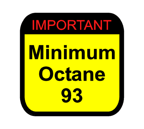Warning Sticker Minimum Octane Rating (Pair) - Universal – StickerFab