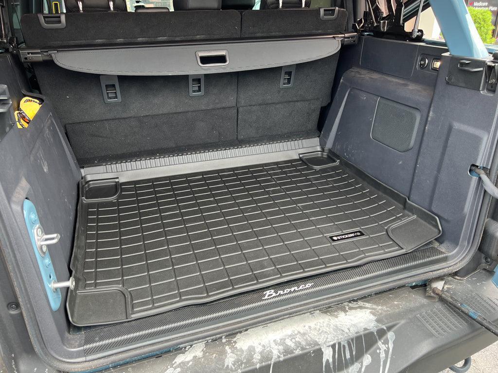 Weathertech Rear Cargo Mat 2021+ Bronco WeatherTech Rear Cargo Liner Mat - 4 Door (All) – StickerFab