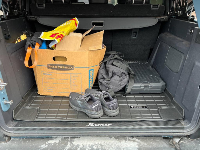 Weathertech Rear Cargo Mat 2021+ Bronco WeatherTech Rear Cargo Liner Mat - 4 Door (All) | StickerFab