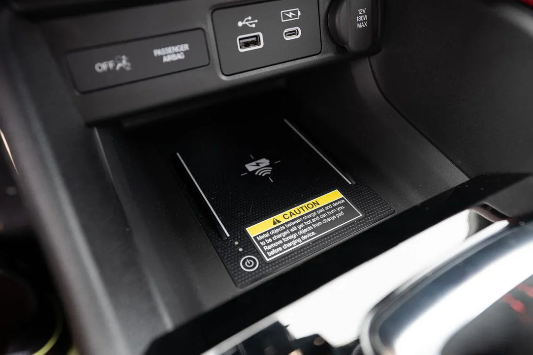 Wireless Charger Warning Label Overlay - 2023+ Integra - StickerFab